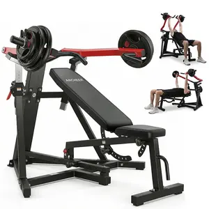 ANCHEER Chest Press Machine with Weight Bench, 1250LBS Bench Press Machine with Independent Arms, 10+5 Adjustable for Full Chest & Upper Body Strength Training Home Gym Equipment