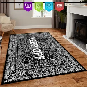 Keep Off Classic-Dark Grey Rug-Modern Room Rug,Keep Off,Home Decorative Rug,Modern Rugs,Living Room Rug, 4x6 Carpet, Personalized Gift