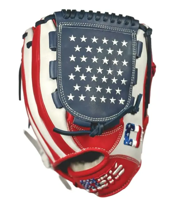 Sportz Drip Youth Liberty Baseball Glove, 11.5" RHT, Patriotic Stars & Stripes Design with Durable Construction and a Game-Ready Grip, Stars And Stripes, Right Hand Holster, 11.5 Inches, Baseball Field, Comfortable Interior, Fielding, High-Quality Materia