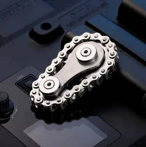 Metal Bike Chain Fidget Spinner with Unique Steampunk Design, DIY Stress Relief Toy for Adults, Perfect for Anxiety Relief at Work or School