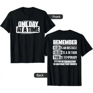 Grunt Style One Day At A Time T-Shirt, Unisex Short Sleeve Casual 100% Cotton, Top Menswear, Tactical Gear, Patriot Shirt