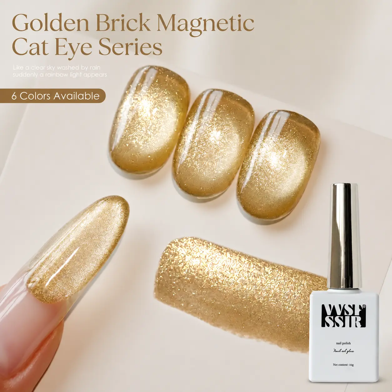 2026 Trendy Cat Eye Nail Gel, Holographic Reflective Magnetic Nail Gel, 10ml, Soak Off LED Nail Polish, Salon Manicure Supplies for  book summer beach sculpting 3d quick-drying formula beginner woman