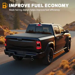 YITAMOTOR Soft Tri-Fold Truck Bed Tonneau Cover Fit for Toyota Tundra 2022 2023 2024 2025 with Deck Rail System (Excl. Trail Edition) 5.5 ft Bed Car Protector Automotive