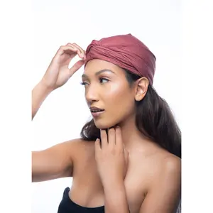 Berry Luxe Ribbed Twisted Turban