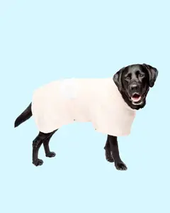 DOG Poncho - Blush - Made from sustainable soft bamboo cotton - Vet recommended