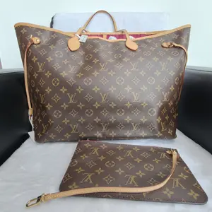Pre-owned Louis Vuitton Neverfull GM Monogram Canvas Tote Bag Brown FY074 26.05.21