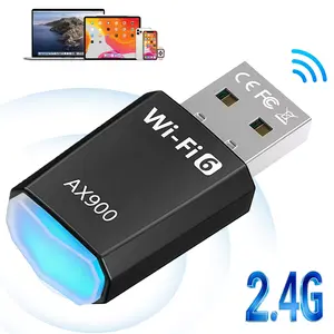 AX900 Dual Band WiFi 6 USB Dongle, Wireless Adapter Dongle, 5G/2.4G USB2.0 Wireless Network Card, WPA-PSK/WPA2 Safe Encryption, Stable Driver for Win7/8/8.1/10/11, Plug & Play