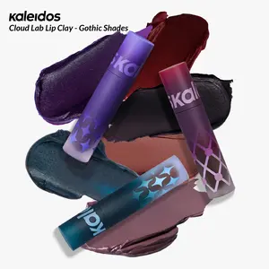 Kaleidos Cloud Lab Lip Clay - Gothic Shades | Velvety Matte, Lightweight & Long-Lasting, Rich & Buildable Color, Rave Makeup, Festival Makeup, Cosmetic Gift, Lipstick