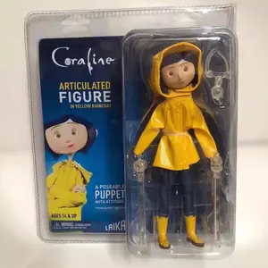 Movie version, ghost mother, Caroline, raincoat version 7-inch super movable doll figure model