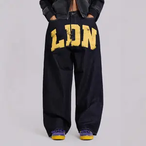 Women'S Pants Lettering Retro Y2k Jeans For Women Street Style Suitable For Hip-Hop And Trendy Casual Outfits