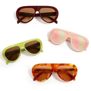 DIMA Aggie Edgy Oval Sunglasses CR39 Lens Bio-Acetate Frame Urban Streetwear 2026 Summer Statement Shades for Men & Women