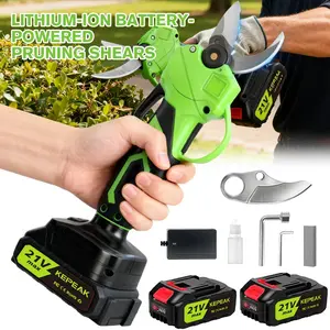 【DealsForYou】Electric Pruning Shears with 2 Rechargeable Batteries and Charger - Cordless Garden Scissors for Tree Branch Trimming, Fruit Harvest, Yard Work