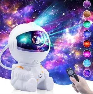 Astronaut Star Projector Night Light - Galaxy Nebula Ceiling Lamp, Mannequin Heads, Room Decor, Ideal Gift for Kids' Bedrooms