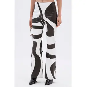 GROOVE ON FAUX LEATHER FLARE TROUSER