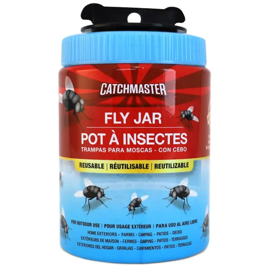 Reusable Fly Jar Traps With Food-Based Lure