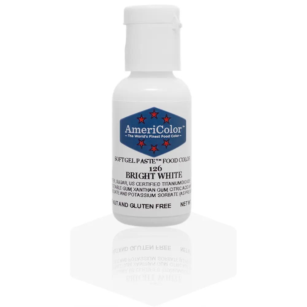 AmeriColor, Bright White, .75 Ounce, Soft Gel Paste Food Color