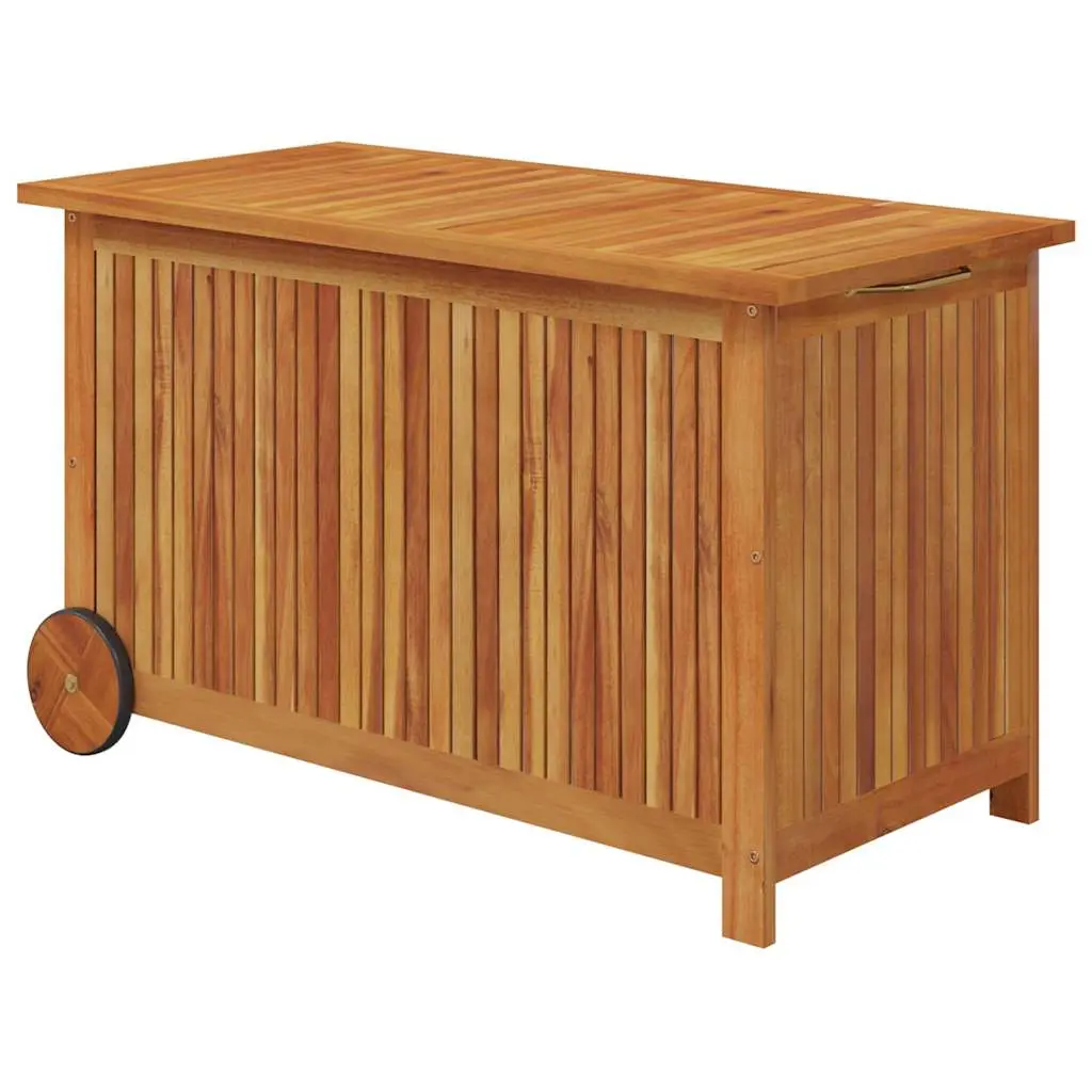 vidaXL Outdoor Storage Box, Deck Box with Lid, Patio Cabinet, Storage Chest for Outdoor Cushions Throw Pillows Garden Tools, Retro, Solid Wood Acacia 319711