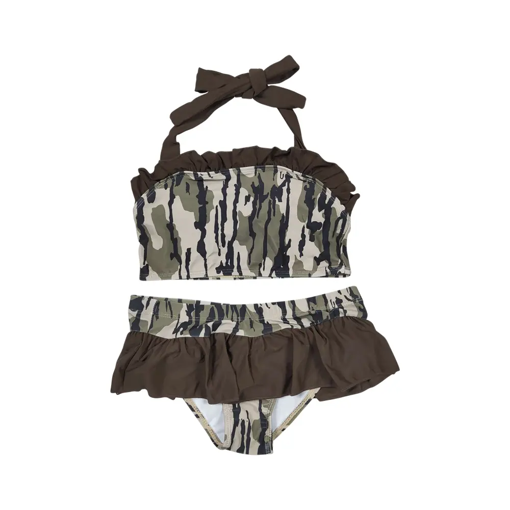 Girls' Camo Swimmingsuit, Sporty 2-Piece Set for Toddlers, Breathable Quick-Dry Swimwear Sets for Pool & Beach, Two Piece Set