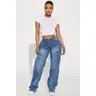Say It Now Stretch Straight Leg Cargo Jeans - Dark Wash