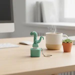 Color-Changing Lizard & Coquí Sound Keychain  | Cute Sensory Button Toy for Bags, Keys & Summer Gifts