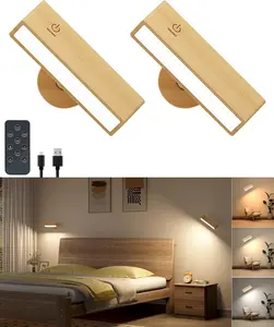 LED Wall Sconce 3 Color Temperature 3000k-6000k Dimmable 4000mah Battery Operated Wall Sconce Rotatable Cordless Wall Lamp Modern Mood Lighting Adjustable Lighting