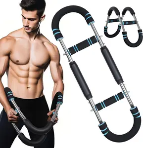 Multi-Purpose Arm Chest Trainer 90-120 lbs Adjustable Resistance Portable Detachable for Men Women Strength Training Equipment