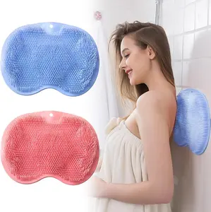 TekDeals Foot Back Scrubber Exfoliating Silicone Massager Pad Cleaning Mat Bath Shower Blue & Pink Colors for Enhanced Skin Care