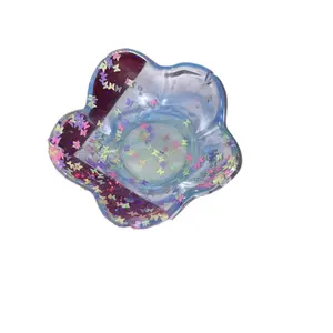 Blue Butterfly Resin trinket dish jewelry dish catch all tray