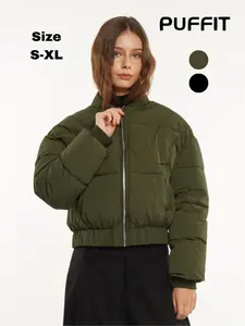 PUFFIT Metal Zip Water Repellent Bomber Jackets