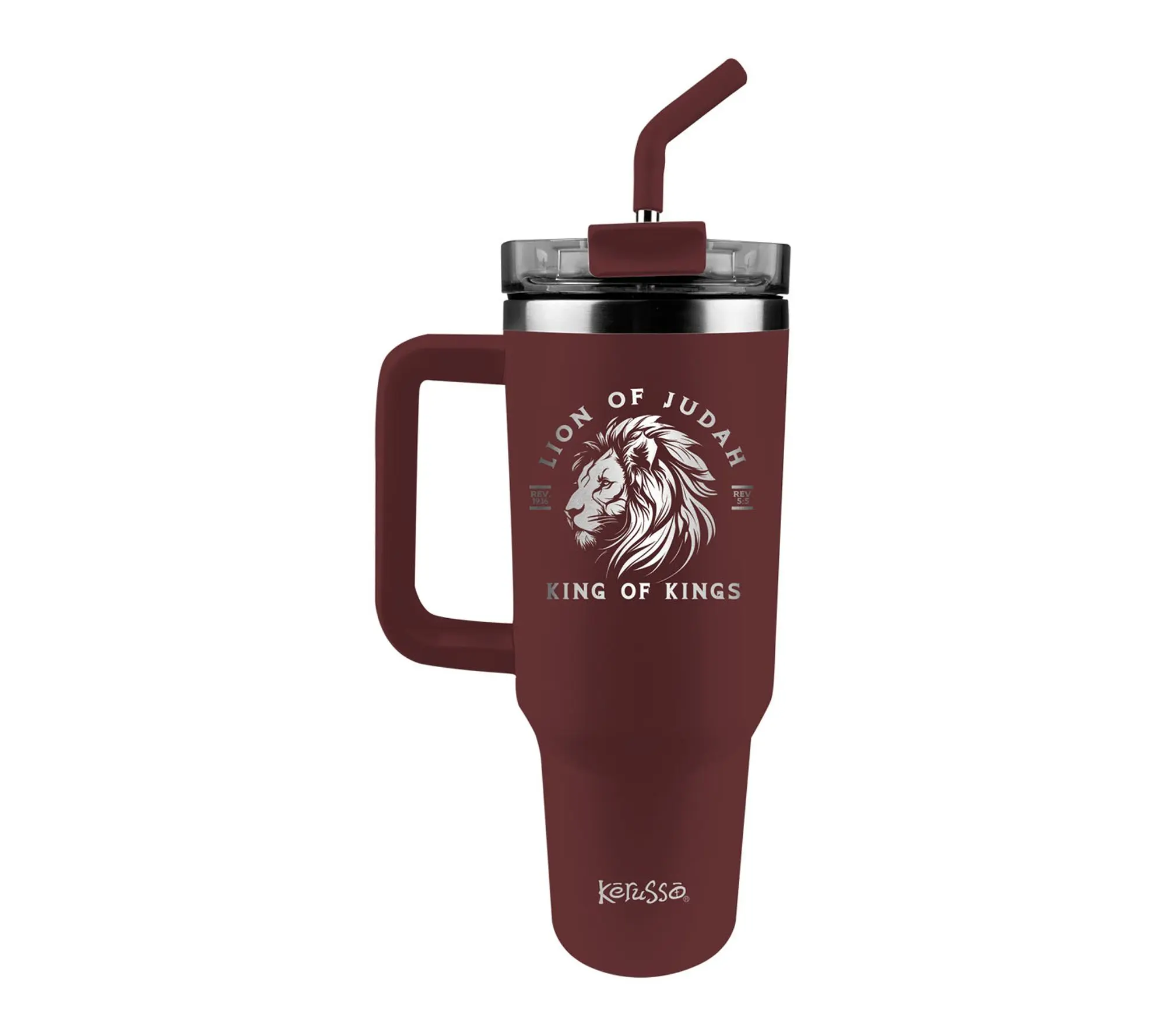 Kerusso 40 oz Stainless Steel Mug With Straw