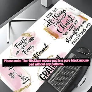 Inspirational Gaming Mouse Pad/ Pure Mousepad, Non-Slip Desk Mat, Washable Rubber Edge, Multiple Sizes, Home & Office Use, Perfect Gift