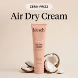 Kitsch Smoothing Air Dry Cream with Castor Oil - Vegan & Cruelty-Free Formula for Frizz-Free Styling - 5 fl oz / 148 ml