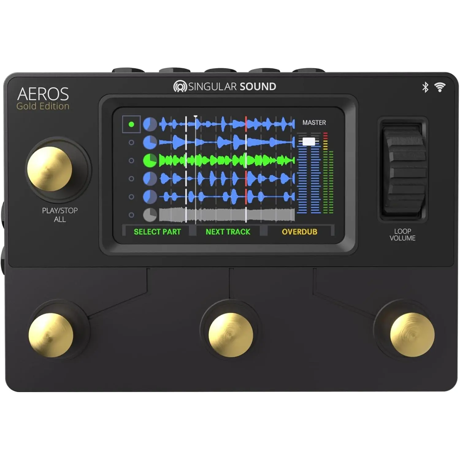 Aeros Loop Studio - 6 Track, Stereo Looper Pedal with Touch Screen and Hands Free Mixing Aeros Loop Studio - 6 Track, Stereo Looper Pedal with Touch Screen and Hands Free Mixing
