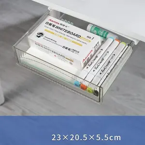 Under Desk Drawer Slide Out, Self Adhesive Drawer Organizer, Hidden Storage Drawer, Stick on Drawers, Desk Accessories