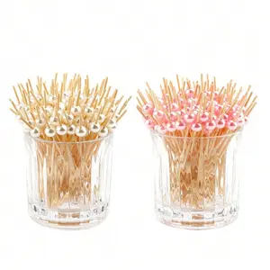 100pcs/200pcs Disposable Bamboo Fruit Skewers, Perfect for Party Decorations, Ideal for Fruit Platters and Events