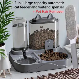 Pet Supplies Two-Piece Set, Gift For Pets, Pet Food Dispenser & Water Dispenser, 2 in 1 Pets Automatic Feeder, Large Capacity Pet Feeding Dispensers for Dog & Cat