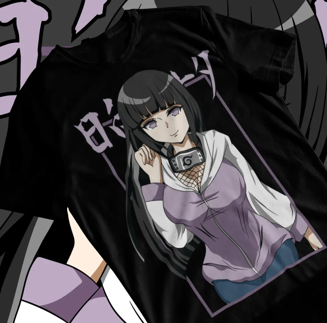 Naruto Hinata Hyuga T-Shirt Anime Manga Waifu Material Otaku Shirt Tee
