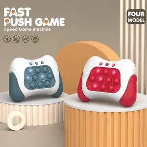 Kids Toys Fast Push Game, Quick Push Pop Game, Pop Pro Light Up Fidget Toys, Quick Speed Fast Push Puzzle Game Console Bubble Stress Relief Decompression Toys Handheld Game Toy for Kids 3-12 Years pop it