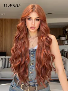 Topshe 13x6 Transparent Lace Front Wig, 32 Inch Long Wave, High Heat Resistant, Comfortable Breathable Natural Look
