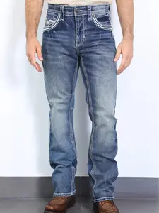 Mens Platini Blue Slim Boot Cut Jeans