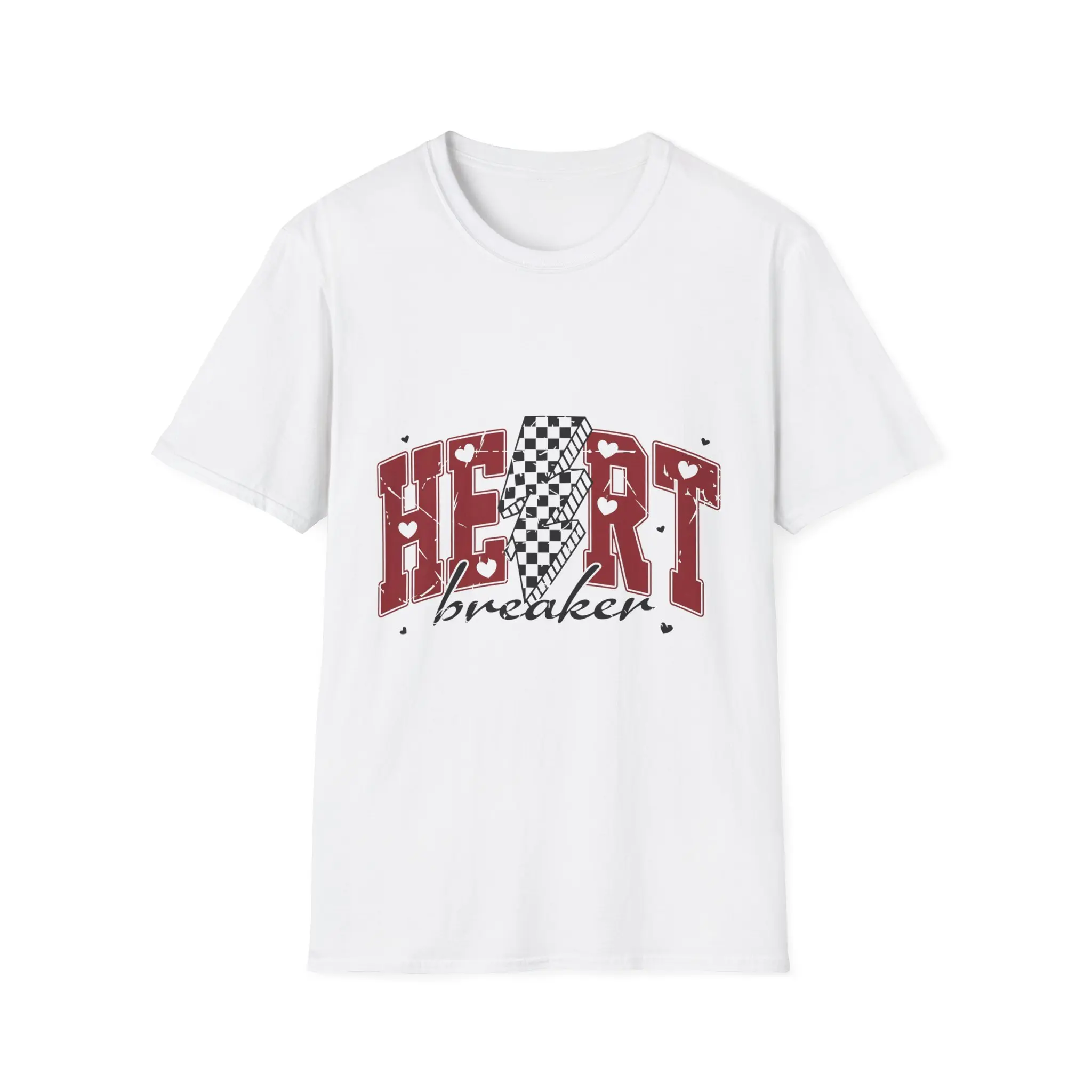 Heart breaker Checkered Unisex Softstyle T-Shirt