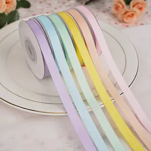 Set of 6 Rolls Mixed Color Satin Ribbon, Rainbow Colored Silk Ribbons 0.39 Inch, Multi-Color Decorative Ribbon Gift Wrapping for Bouquets, Birthdays, Weddings