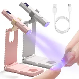 2-speed timed nail art curing lamp set, portable rechargeable nail art lamp, Nail curing light, UV LED Nail Lamp for Curing All Nail Gel, Led nail dryer, Gel polish dryer, handheld lamp stand set, nail art creation tool