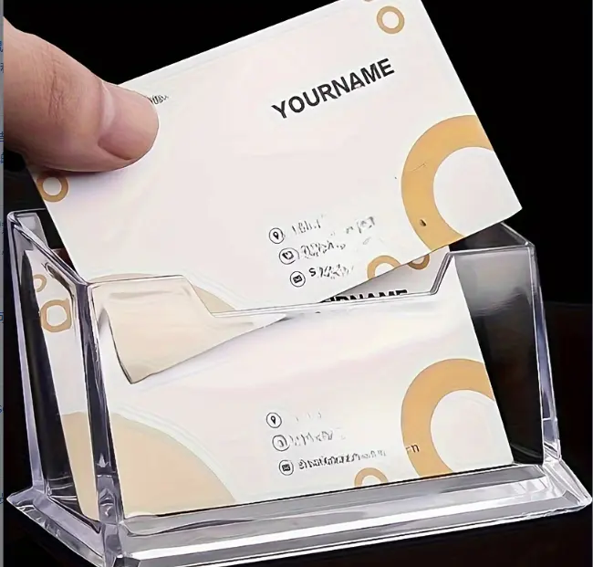Clear Business Card Holder Box, 1 Piece