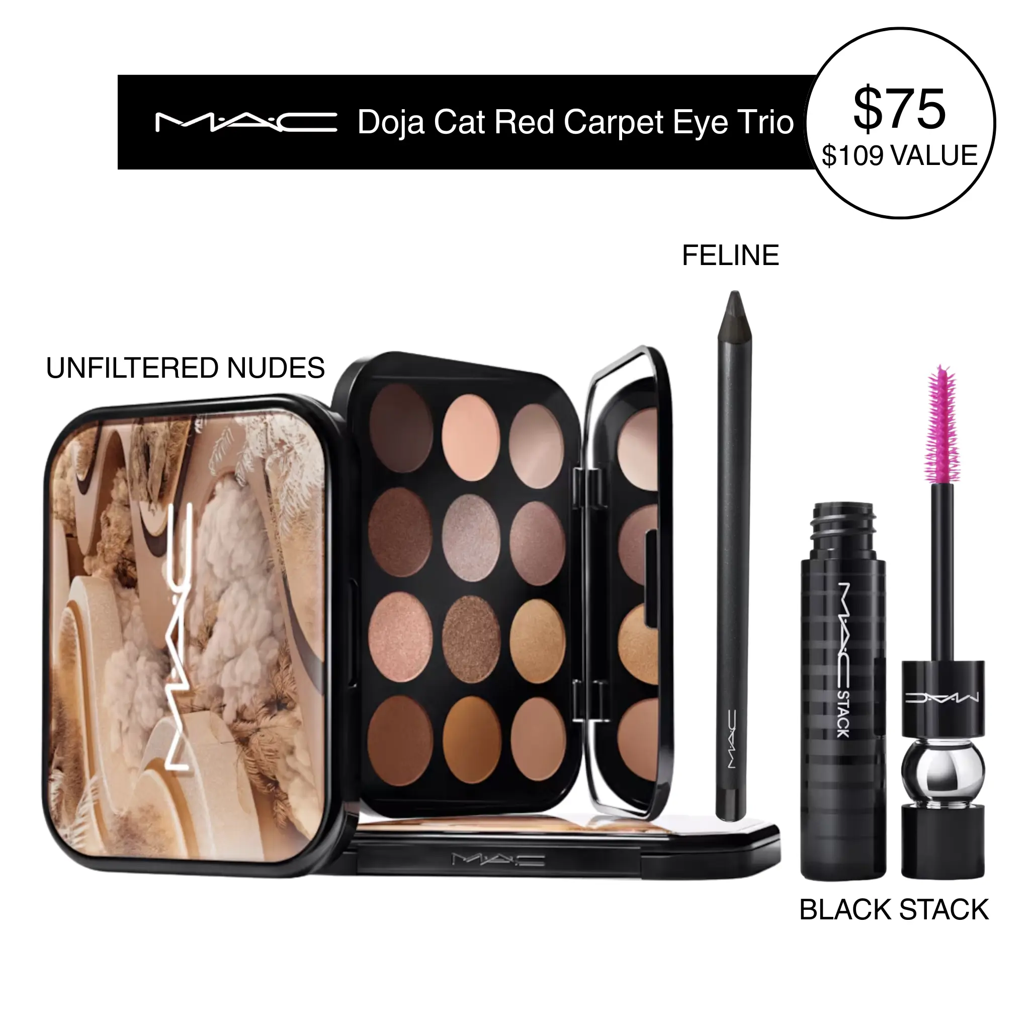 MAC Doja Cat Red Carpet Eye Trio MAC Doja Cat Red Carpet Eye Trio