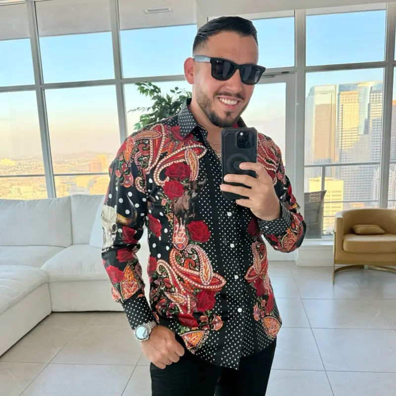 WILD ROSE RHINESTONE LS (SLIMFIT)