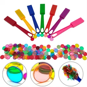 102pcs Magnetic Wands Set 2pcs Magnetic Wands & 100pcs Colorful Discs Random Colors, Colors Cognitive Counting Skills Learning, Fun Magnetic Physical Exploration, Educational Tools Toys