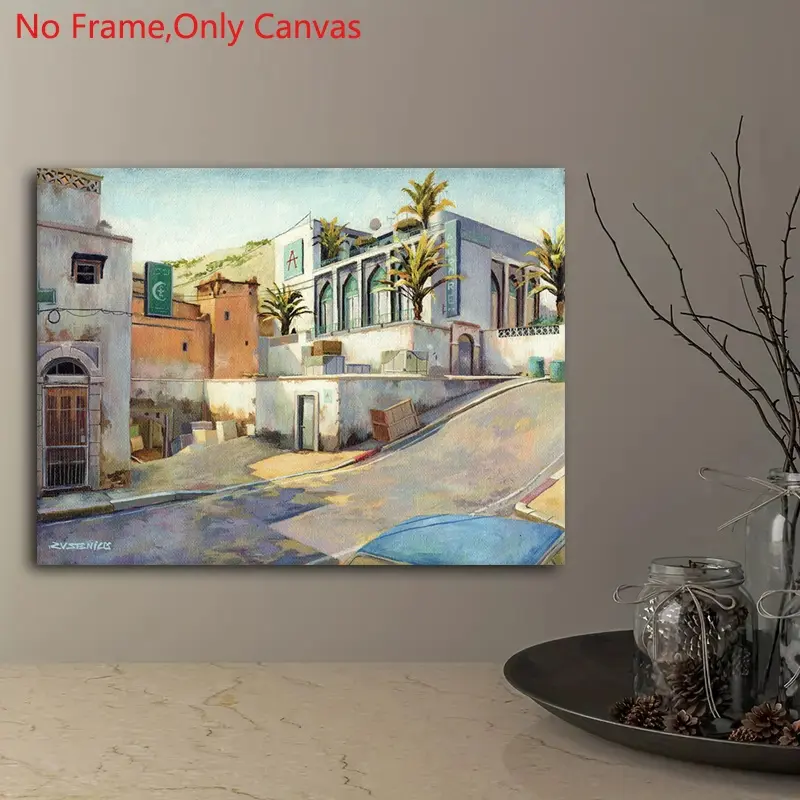 Unframed Wall Art, frameless canvas painting poster, classic realistic scene art, Csgo Bomb A Dust 2, perfect gift for video game lovers, ideal gift for bedroom,bathroom,office,living room,kitchen,wall decoration,Modern Home Decor