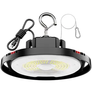 CuLiDing UFO High Bay Lights 24000lm LED Shop Lights 5000K Daylight 120V Commercial Bay Lighting for Warehouse Garage Factory Barn US Plug