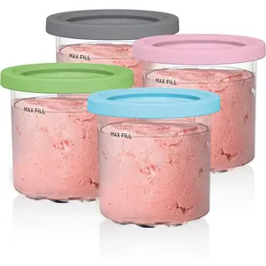 4-Pack Ice Cream Cups Compatible with Nc299am C300s Series, Perfect Fit for Your Ice Cream Needs, Durable & Reliable Design